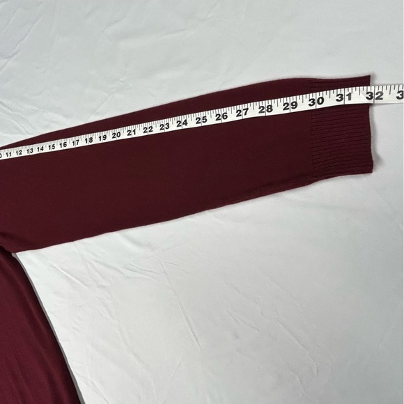 Kenneth Cole Mens Knit Turtleneck Sweater Raglan Sleeves Maroon Red Large - Picture 11 of 15